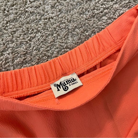 Show Me Your MuMu Orange Maxi Faux Wrap Skirt Boho Colorful Festival Indie - Picture 3 of 4